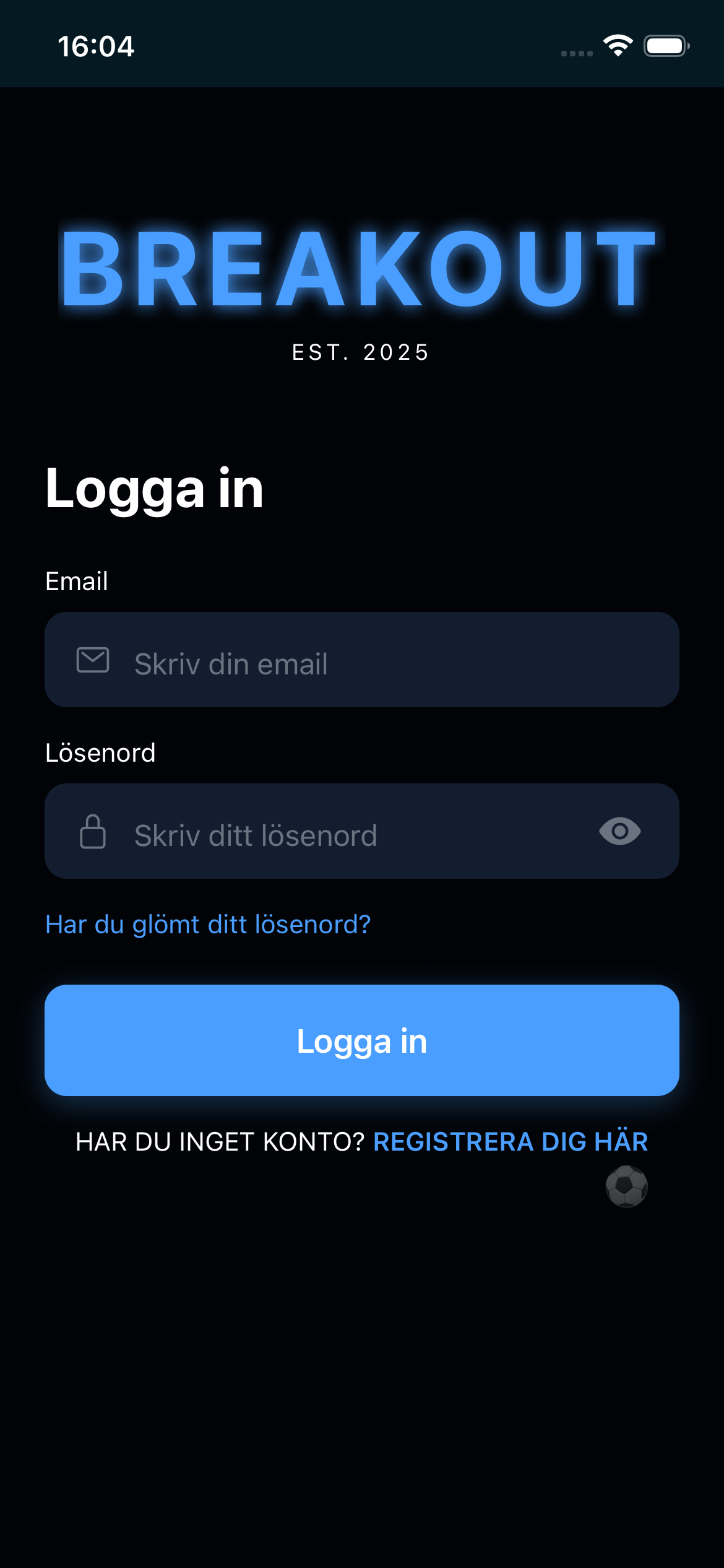 Breakout appvy med funktioner